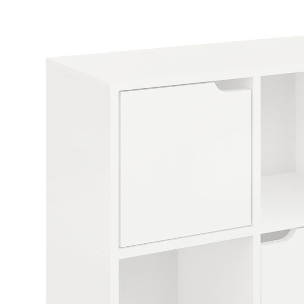 184 000115 3 5 Bookcase Bookel pakoworld in white color 59.6x27.5x60.4cmIndoor furniture > Bookshelves