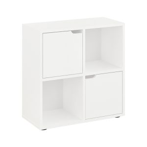 184 000115 8 Bookcase Bookel pakoworld in white color 59.6x27.5x60.4cmIndoor furniture > Bookshelves