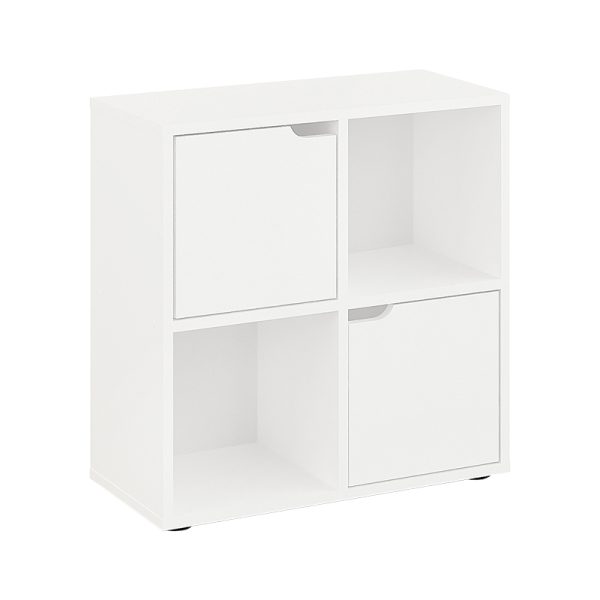 184 000115 8 Bookcase Bookel pakoworld in white color 59.6x27.5x60.4cmIndoor furniture > Bookshelves