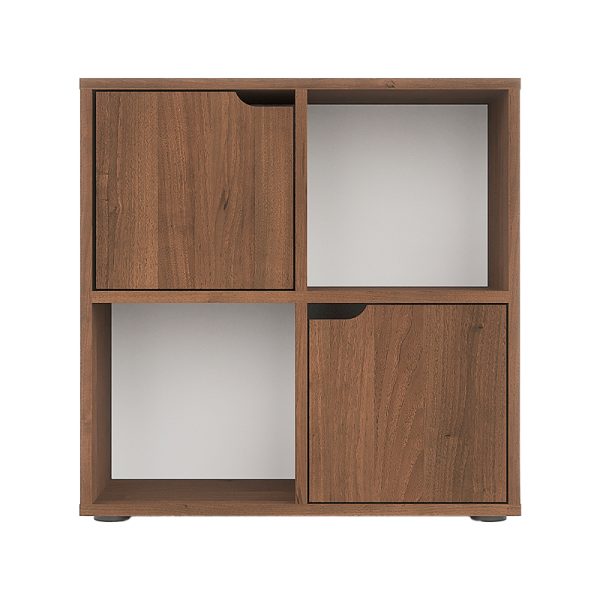 184 000116 2 5 Bookcase Bookel pakoworld in walnut color 59.6x27.5x60.4cmIndoor furniture > Bookshelves