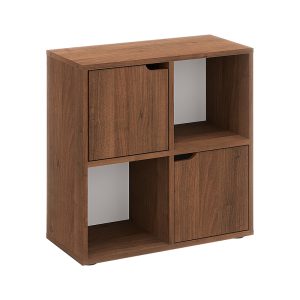 184 000116 8 Bookcase Bookel pakoworld in walnut color 59.6x27.5x60.4cmIndoor furniture > Bookshelves