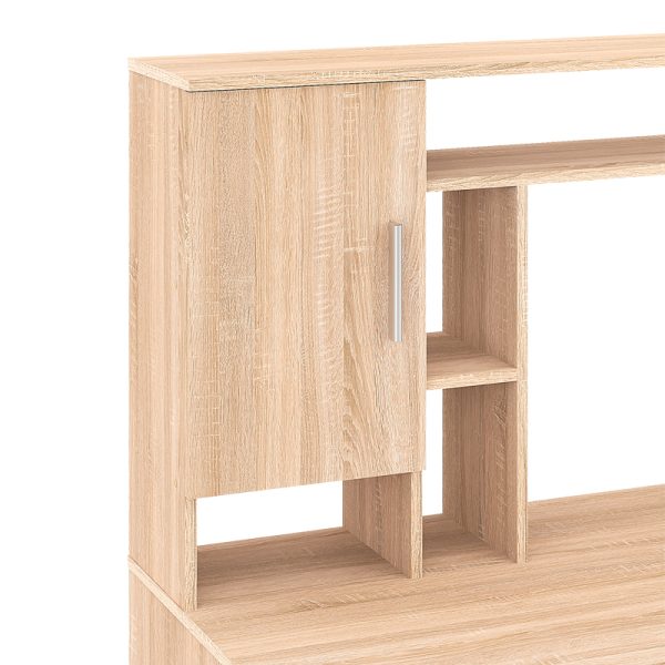 184 000119 3 2 Keldra pakoworld desk with drawers and cabinets in sonoma color 140x59.8x142.2cmOffice furniture > Working desk