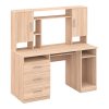 184 000119 5 Keldra pakoworld desk with drawers and cabinets in white color 140x59.8x142.2cmOffice furniture > Working desk