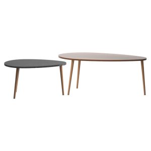 185 000066 2 12 Coffee table Monty pakoworld walnut-black marble 116x46x46cmIndoor furniture > Coffee tables