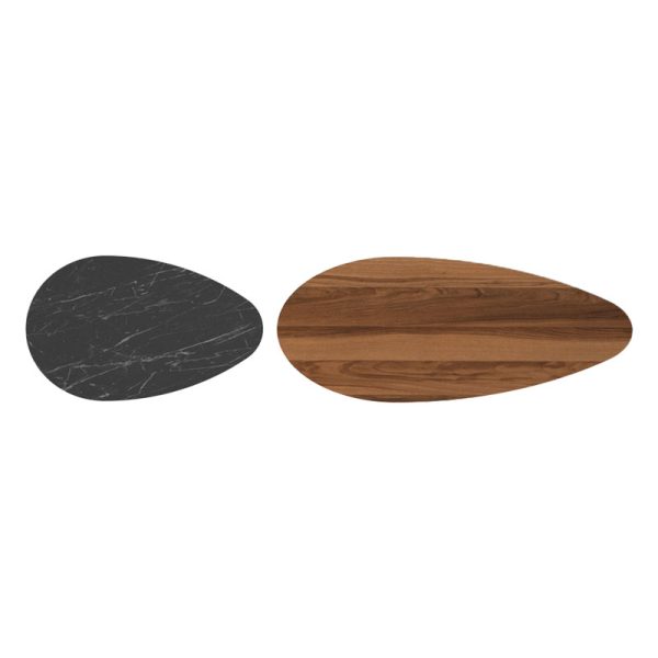 185 000066 3 12 Coffee table Monty pakoworld walnut-black marble 116x46x46cmIndoor furniture > Coffee tables