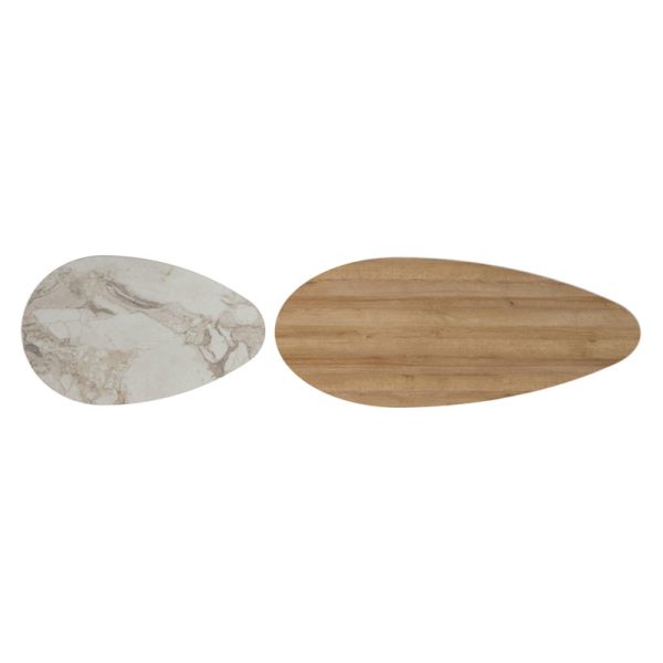 185 000067 3 11 Coffee table Monty pakoworld oak-beige marble 116x46x46cmIndoor furniture > Coffee tables