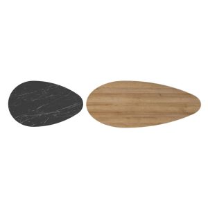 185 000088 3 10 Coffee table Monty pakoworld oak-black marble 116x46x46cmIndoor furniture > Coffee tables