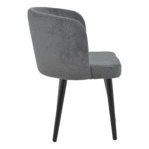 190 000055 2 2 Chair Sirbet pakoworld anthracite teddy fabric-black metal 55x45x80cmIndoor furniture > Chairs