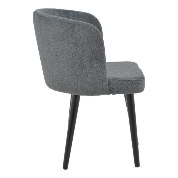 190 000055 2 2 Chair Sirbet pakoworld anthracite teddy fabric-black metal 55x45x80cmIndoor furniture > Chairs