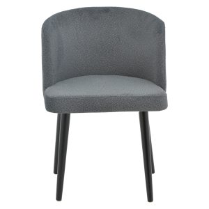 190 000055 3 2 Chair Sirbet pakoworld anthracite teddy fabric-black metal 55x45x80cmIndoor furniture > Chairs