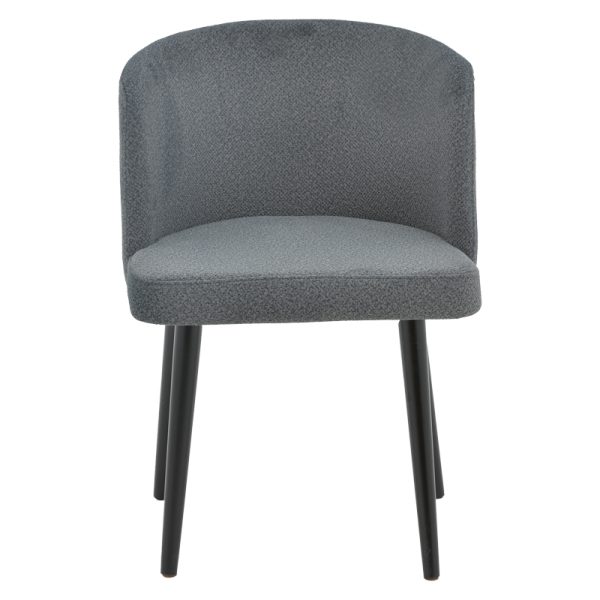 190 000055 3 2 Chair Sirbet pakoworld anthracite teddy fabric-black metal 55x45x80cmIndoor furniture > Chairs