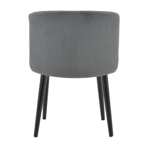 190 000055 4 2 Chair Sirbet pakoworld anthracite teddy fabric-black metal 55x45x80cmIndoor furniture > Chairs