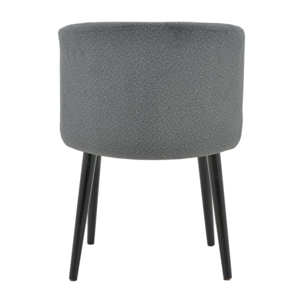 190 000055 4 2 Chair Sirbet pakoworld anthracite teddy fabric-black metal 55x45x80cmIndoor furniture > Chairs
