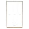 192 000019 3 Wardrobe with 2 sliding doors Elodie pakoworld with mirror white 160x61x216cmIndoor furniture > Wardrobes