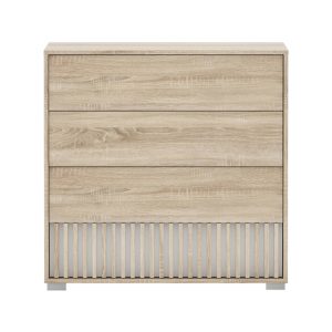 192 000042 2 2 Bruse pakoworld melamine chest of drawers in sonoma-oak shade 96.7x40.5x92.9cmIndoor furniture > Drawers-consoles