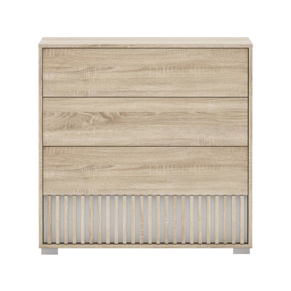 192 000042 2 2 Bruse pakoworld melamine chest of drawers in sonoma-oak shade 96.7x40.5x92.9cmIndoor furniture > Drawers-consoles