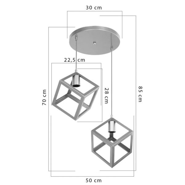 193 000051 2 7 Ceiling light Deepora pakoworld E27 white 30x65x80cmLighting > Ceiling