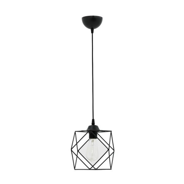 193 000055 14 Ceiling light Alama pakoworld E27 black 20x20x74cmLighting > Ceiling