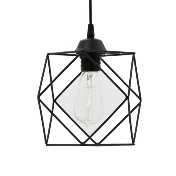 193 000055 2 12 Ceiling light Alama pakoworld E27 black 20x20x74cmLighting > Ceiling