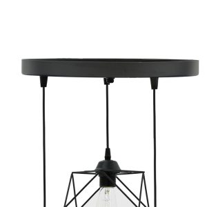 193 000059 2 9 3-light ceiling light Karin pakoworld E27 black 30x30x90cmLighting > Ceiling