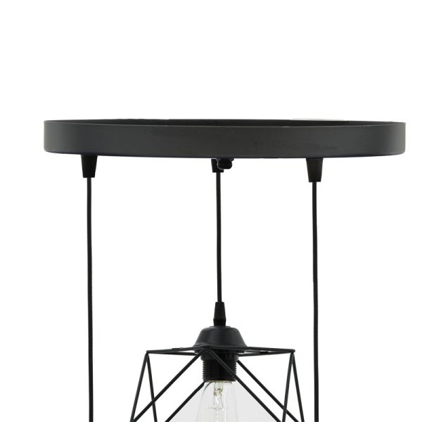 193 000059 2 9 3-light ceiling light Karin pakoworld E27 black 30x30x90cmLighting > Ceiling