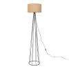193 000096 5 Floor lamp Firdo I pakoworld E27 fabric-metal black Φ38x121cmLighting > Floor