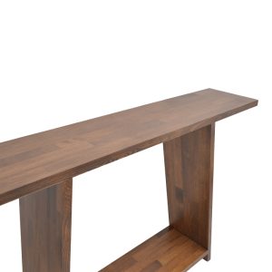 197 000056 2 10 Console Edgar pakoworld natural pine wood 30mm walnut 139x29x90cmIndoor furniture > Drawers-consoles