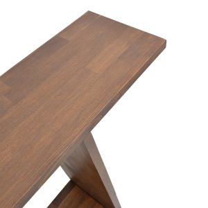 197 000056 3 10 Console Edgar pakoworld natural pine wood 30mm walnut 139x29x90cmIndoor furniture > Drawers-consoles