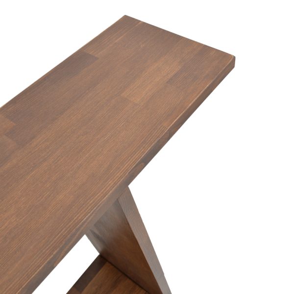 197 000056 3 10 Console Edgar pakoworld natural pine wood 30mm walnut 139x29x90cmIndoor furniture > Drawers-consoles