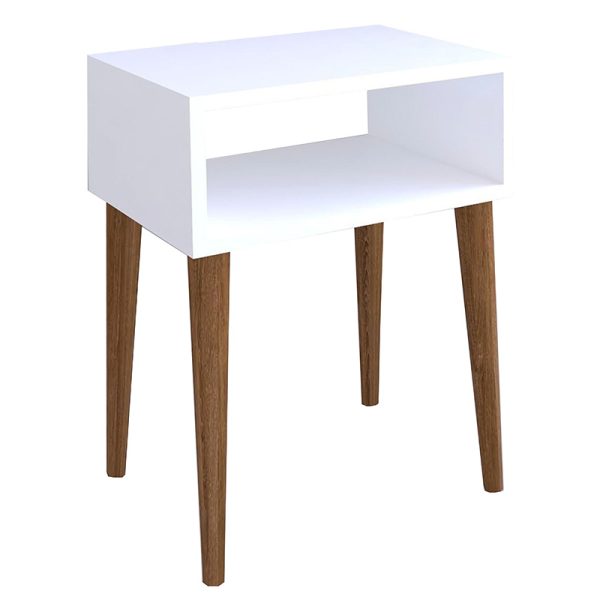 197 000125 11 Nightstand Hank pakoworld white-walnut 45x30x60cmIndoor furniture > Bedside tables