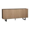 197 000182 5 Wall shelf Tars pakoworld sonoma-black 72x20x27cmIndoor furniture > Home organization > Kitchen > Shelves