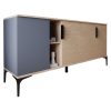 197 000209 5 Buffet Lireta pakoworld melamine walnut-black 182x41x82.5cmIndoor furniture > Buffets