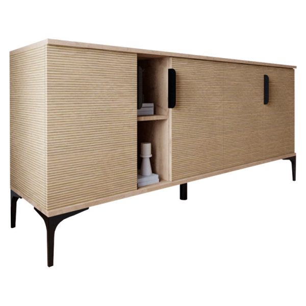 197 000211 4 Buffet Tajesy pakoworld melamine oak 180x40x78cmIndoor furniture > Buffets