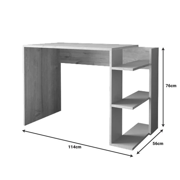197 000273 2 2 Toska pakoworld work desk in oak-sandstone shade 114x56x76cmOffice furniture > Working desk