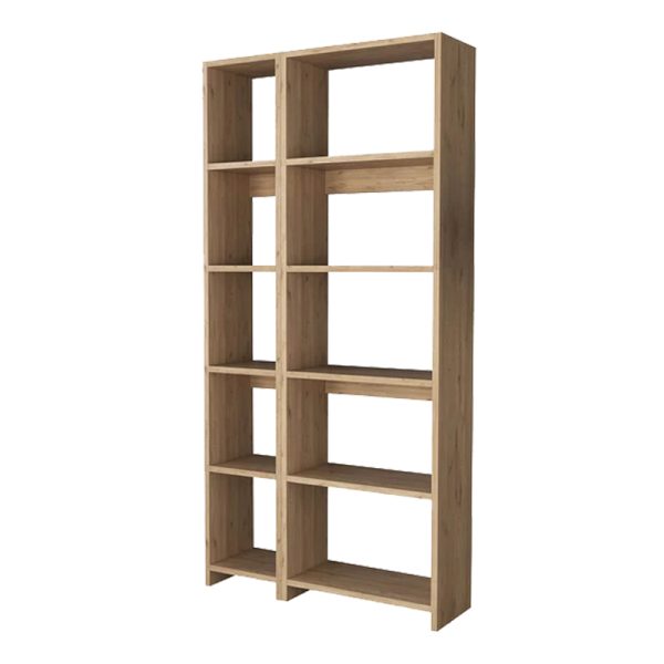 197 000281 3 Alkathi pakoworld bookcase in oak shade 77x22x160cmIndoor furniture > Bookshelves