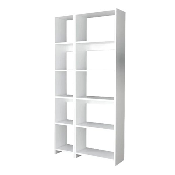 197 000282 3 Alkathi pakoworld bookcase in white shade 77x22x160cmIndoor furniture > Bookshelves