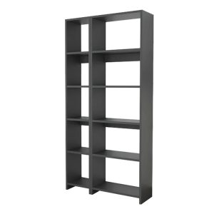 197 000283 3 Alkathi pakoworld bookcase in anthracite shade 77x22x160cmIndoor furniture > Bookshelves