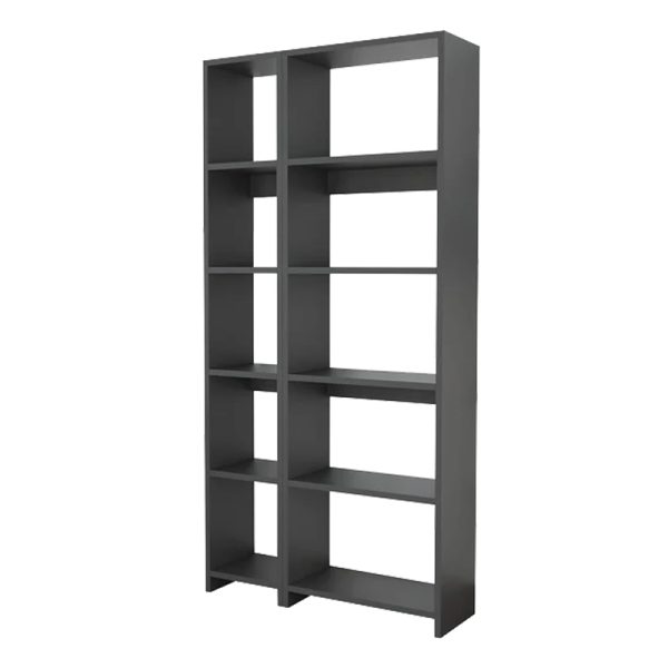 197 000283 3 Alkathi pakoworld bookcase in anthracite shade 77x22x160cmIndoor furniture > Bookshelves