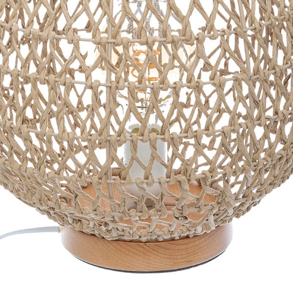 199 000186 2 2 Etel pakoworld E27 table lamp natural D30x35.5cmLighting > Table