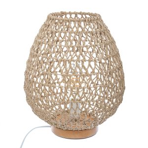 199 000186 3 Etel pakoworld E27 table lamp natural D30x35.5cmLighting > Table