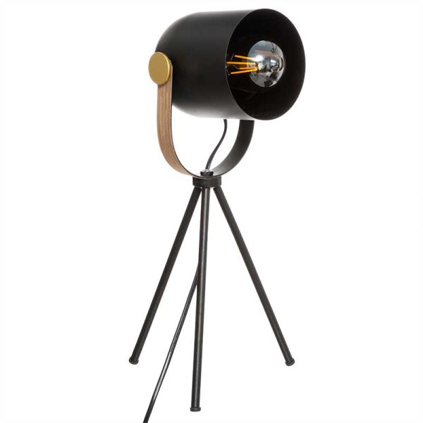 199 000194 5 Bil pakoworld Ε27 table lamp black-golden 18x16x45cmLighting > Table