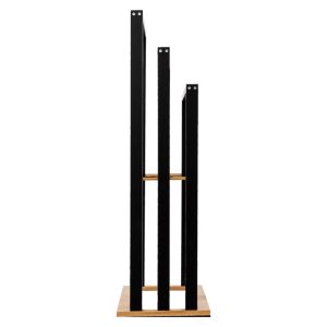 199 000508 2 2 Floor hanger Tower pakoworld MDF-bamboo black-natural 55x24x82cmIndoor furniture > Home organization > Bathroom > Bathroom accessories