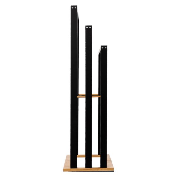 199 000508 2 2 Floor hanger Tower pakoworld MDF-bamboo black-natural 55x24x82cmIndoor furniture > Home organization > Bathroom > Bathroom accessories