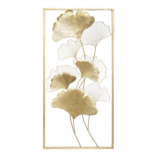 199 000545 5 Wall deco Flowerty pakoworld gold metal 50x2x100cmDecoration > Decorations > Wall Decorations
