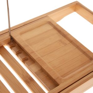 199 000551 3 5 Bath tray rack Platon pakoworld bamboo natural 70x15x4.5cmSPRING OFFERS