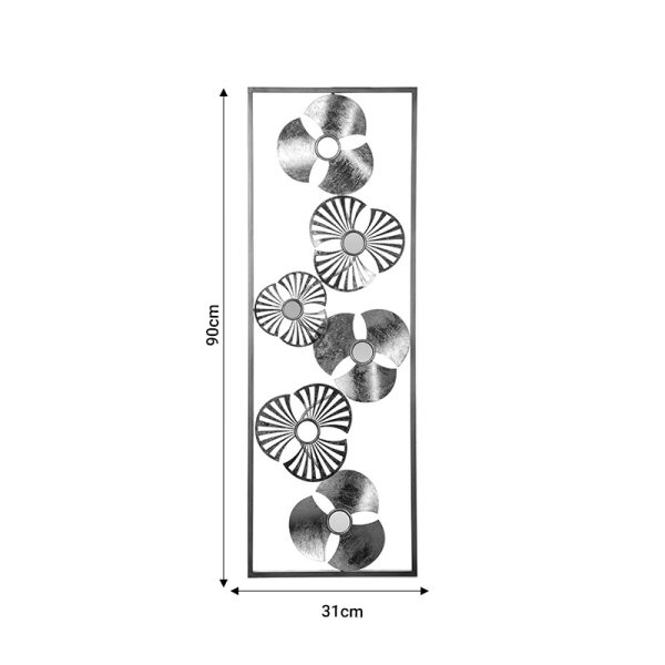 199 000562 3 2 Wall deco Blomma pakoworld antique golden metal 31x3.5x90cmDecoration > Decorations > Wall Decorations