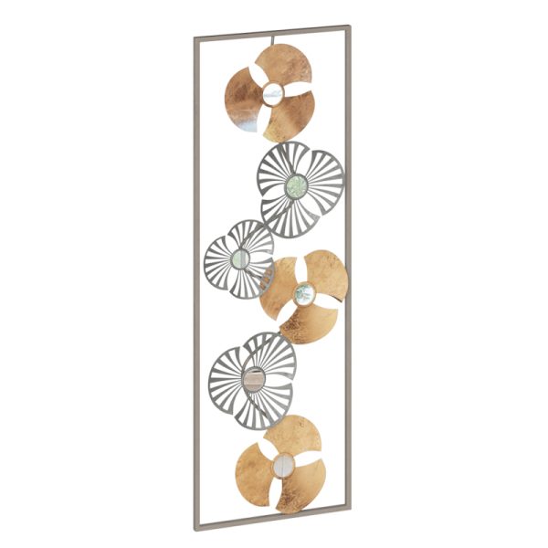 199 000562 4 Wall deco Blomma pakoworld antique golden metal 31x3.5x90cmDecoration > Decorations > Wall Decorations