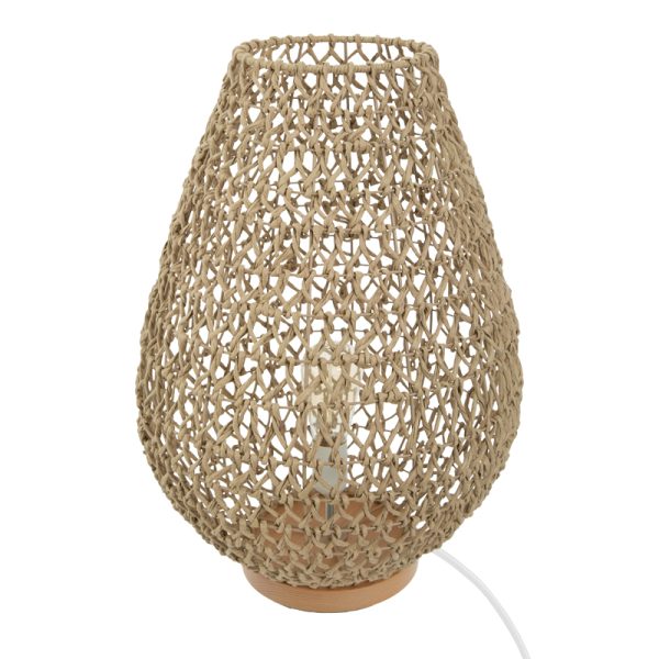 199 000586 2 Table lamp Bohora pakoworld E27 paper rope in natural color D37.5x55cmLighting > Table