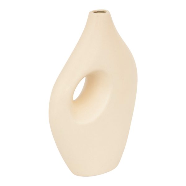 199 000590 4 Vase Theremy pakoworld ceramic in beige color 19.2x8x30cmDecoration > Decorations