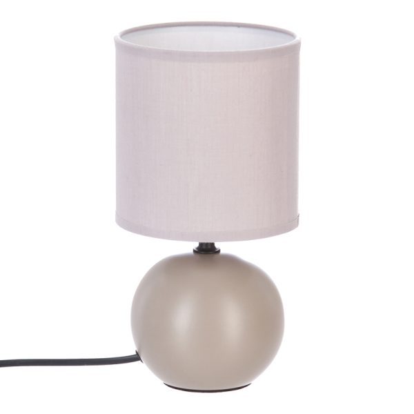 199 000608 4 Table lamp PWL-1210 pakoworld E14 ceramic in grey-brown color D13x25cm
